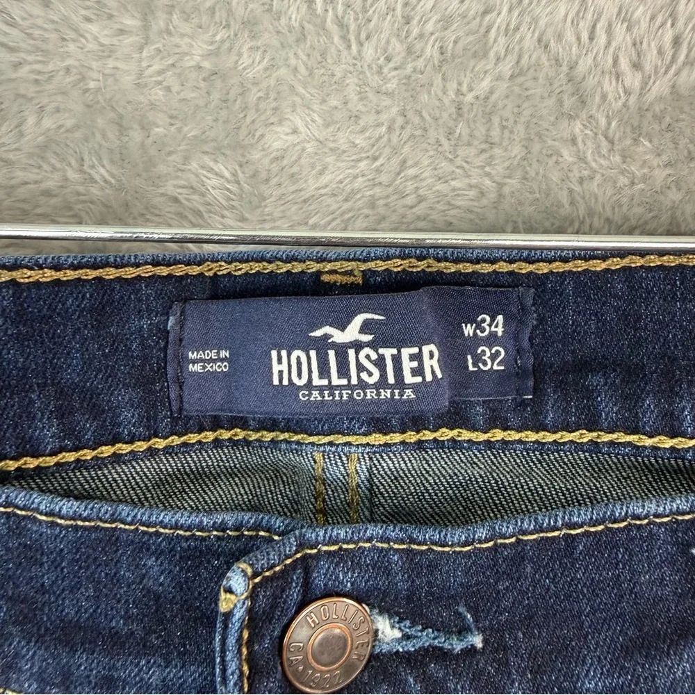 Hollister Men's Dark Blue Skinny Jeans Epic Flex 34X32